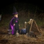 The old crone teaching the maiden while the familiar watches.